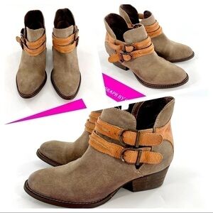 Rebels Sz 6 Boho Double Strap Ankle Booties Anthropologie